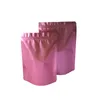 100pcs/lot Multi-sizes Pink Zip Lock Packaging Standing Bags Mylar Foil Zipper Seal Package Pouches