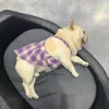 French Bulldog Dress Summer Plaid Sling Skirt for Small Medium s Fashion Dog Clothes Frenchie Clothing Pug Costumes