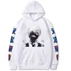 Anime Hoodie Tokyo Ghoul Drukowane Bluzy Topy Hip Hop Casual Luźne Sweter Bluzy Unisex H1227