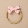 Baby Bows Headbands Tjejer Mjuka Härliga Hårtillbehör För Nyfödd Tunn Nylon Turban Traceless Spädbarn Söt hårband Ny TRAND