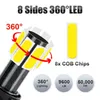 Car Headlights 360 Degrees 200W 8Sides 12000LM H4 Light High Power Canbus Auto Lamp H1 LED H7 H8 H9 9005 9006 H11 Headlight Bulbs