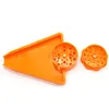 2021 Plastic Grinder triangle Big Size Tray smoking Herb Grinders Roll Combo All In One 2 Parts Abrader Crusher bath Tool Accessories