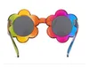 Gafas de sol de arcoíris para niños, gafas coloridas con forma de flor, fotografía para niños y niñas, accesorios de fiesta