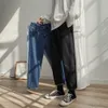 Mężczyźni Wiosna Czarny Koreański Kolory Dżinsy 2021 Męskie Streetwear Niebieski Dżinsowy Spodnie Męskie Fashions Skinny Ubrania Kobiety Harajuku Denim Y0927