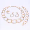 Fashion Dubai Jewelry 2020 Women Bridal Wedding Jewelry Sets High Quality Gold Color Necklace Earrings Bracelet Ring For Party H1022