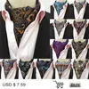 GLAMOR SCARF RETRO SILK JACQUARD CRAVAT NECKERCHIED MENS ASCOT TIE HANKY SUITS Set Pocket Handkufe Men Gift263w