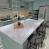 Art3d 120inx15.8in Self-Adhesive Peel and Stick Wallpaper for Kitchen Counter Dining Table Grey Marble Paper Matt