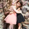 Princess Girls Tutu Dresses Summer Sleeveless Dress For Toddler Fashion Black/Pink Beautiful Ball Gown 210619