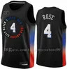 Vintage Obi Toppin RJ 9 Barrett Derrick Rose Julius Randle NewYorkKnicksMen Black City 2020-21 Swingman Basketball Jersey Edition Taglia S-2XL