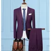 (Jas + broek) mannen pakken costum solide formele werk zakelijke smoking mannelijke 2 stuks casual terno bruiloft partij slim fit s-3xl x0909
