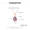 024 Luxury tulip female Necklace Pendant Purple Crystal Birthstone Mother's Day Jewelry Gifts Suitable for Ladies Birthday Anniversary Party