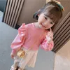 Baby Clothes Puff Sleeve Bottoming Shirt Solid Long Sleeve Children T Shirts Spring Autumn Baby Clothing 4 Colors BT6504