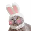 2021 Funny Pet Dog Cat Cap Costume Warm Rabbit Hat New Year Party Christmas Cosplay Accessories Photo Props Headwear