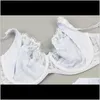 Underkläder Apparel Drop Leverans 2021 Kvinnor Ultra Thin Plus Size Bras Full täckning Sexig Soft Underwire Brassiere No-Foam BH 36E 38E 40D