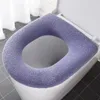 Hiver plus chaud siège de toilette couverture tapis salle de bain coussin coussin avec poignée plus épais doux lavable Closestool RRB12450
