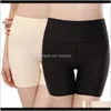 Womens Nylon Shorts Veiligheid Vrouwen Hoge Taille Slipjes Boyshorts Naadloze Anti Lege Broek Meisjes Afslanken Ondergoed PZICO 3CQST