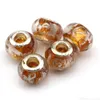 100 Pcs Coffee Gold Foil Alphabet quotequot lampwork Glass Big Hole Spacers Beads For Jewelry Making Bracelet Necklace DIY Acc4285939