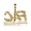 Hip Hop Iced Out Zircon Brev Fac Hängsmycke Halsband Familj Räknar alltid guld silverpläterade mens bling smycken gåva