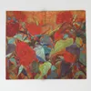 Blomma japansk målning design kasta filt varm mikrofiber filt tryckt täckduk för sängar soffa resa hem använda dekor