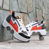 Deformation Parkour Shoes Four Wheels Rounds Of Running Roller Skates Shoe 2021 Fashione Sneakers unisex