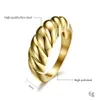 2021 INS Fashion Gold Large Rings for Women Party Jewelry Big Cocktail Ring 316L Titanium Stainless Steel Anillos Mujer