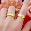 Anéis de casamento 24k casal de ouro dragon phoenix para mulheres homens amantes engajamento jóias por atacado1