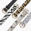 Belts 2021 Fashion Leisure Luxury Ladies Belt Irregular Round Buckle Print Snake Cow Leather Casual All-match Women