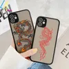 INS Dragon Mate Phone Cases For iPhone 13 Pro Max 12 11 XR 8 Plus TPU PC Back Cover