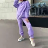 Women's Tracksuit Casual Fleece Two Piece Sets Oversized Hooded Long Sleeve Female Hoodie Suit Winter Sportwear Ladies Set 211105