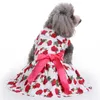 Saia bonito do vestido do fato do cão do animal de estimação com roupa do verão da proa do verão 20 estilos XS-L 5 pcs