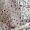 Baby Muslin Squares Blanket Cotton s born Winter Children's Plaid on The Bed Diaper Bath 211105