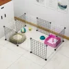 Pet Dobrável PLAYPEN Caixa de Ferro Cerca de Ferro Canil Treinamento Treinamento Filhote de Cachorro Gatinho Space Gate Supplies Pequenos Animais