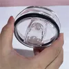 Couvercle de verres pour gobelet droit de 20 oz couvercles de rechange couvercle en plastique avec pièce d'étanchéité en silicone noir A02