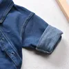 Tute Neonata Ragazzo Manica corta Pantaloni lunghi Cool Denim Pagliaccetto Vestiti Bambino Bambini Blue Jeans Tuta4368617