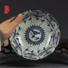 Tigelas azuis-e-brancas pintadas à mão de Jingdezhen porcelana antiga no final da dinastia Qing