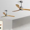 Large Wind Power Commercial Ceiling Fan Restaurant Nordic Solid Wood Living Room Household Electric Industrial Retro Fans
