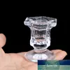 1pcs glas ljushållare bröllop ljusstake bra transparent kristallglas stearinljus matsal hem dekoration fabrik pris expert design kvalitet senaste stil