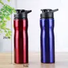 750ml Rostfritt stål 304 Sport Utomhus Bergsklättringskål med bakning Utskrift Portable My Water Bottle Handle Lid 211122