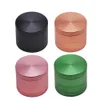 Premium Aircraft Zink Alloy Rökning Muller Dry Herb Grinder 56mm 4 Piece Metal Tobacco Grinders med Pollen Catcher