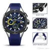 Montre de sport à quartz pour hommes de haute qualité d'origine bracelet en silicone chronographe montres militaires de l'armée horloge hommes montres-bracelets créatives de luxe de marque supérieure