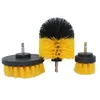 3 pièces Set détergent baignoire brosse voiture PP poils foret accessoire de nettoyage outil de nettoyage baignoire tapis de voiture outil de nettoyage électrique 210329