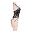 Body noir Faux Cuir Couture Body Costumes Pour Femmes Halter Profond Col En V Dos Nu Solide Femmes Body Sexy Romper RS80473 Y0927