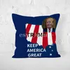 Tampa de almofada de linho Trump throw travesseiro EUA flag independência dia presentes festa casa sofá carro fronhas