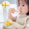 Customized Silicone Newborn Feeding Children's Tableware Solid Color Dinner Set Plates Training Bowl Mini Fork Spoon Baby Stuff G1210