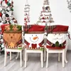 Christmas Decorations 2021/2022 Cloth Chair Covers Santa Claus Cover Holiday Party Accessories Home Table Decoration