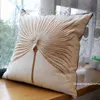 Embroidered Pastoral Floral Cushion Hydrangea cotton chair sofa cushion modern home decor Rectangle pillow drop 210716