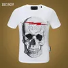 Slim pp męski Philipps moda Phillip Designer Men Designer Plain T-shirt Designer Fit Pleins T-shirt Summer Rhinestone krótkie rękawa okrągła szyja Shir 636