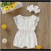 Rompertjes JumpsuitsRompers Kleding Baby Kinderen Moederschap Drop Levering 2021 Babyoverall Hoofdband TUTA DA Bambino Babykleding Peuter Romper Jum