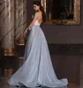 2022 Elegant Formal Mermaid Prom Evening Dresses Wear Beads Luxury Side Split Women Formal Prom Evening Gowns Cocktail Party Dress