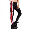 4XL American Design Women Galaxy Leggings Red Striped Printed Style Pants Black Milk Punk Cool Slim Leggins 210925